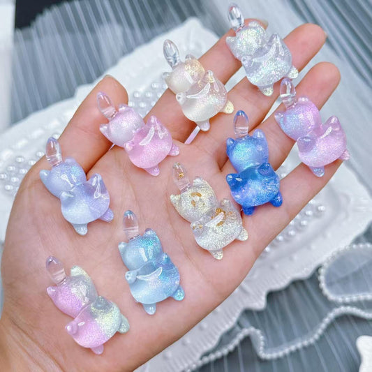 「開封」にゃんこちゃん・装飾品（ハートとポップコーン・プレゼントの形付き）（初購入+2袋）